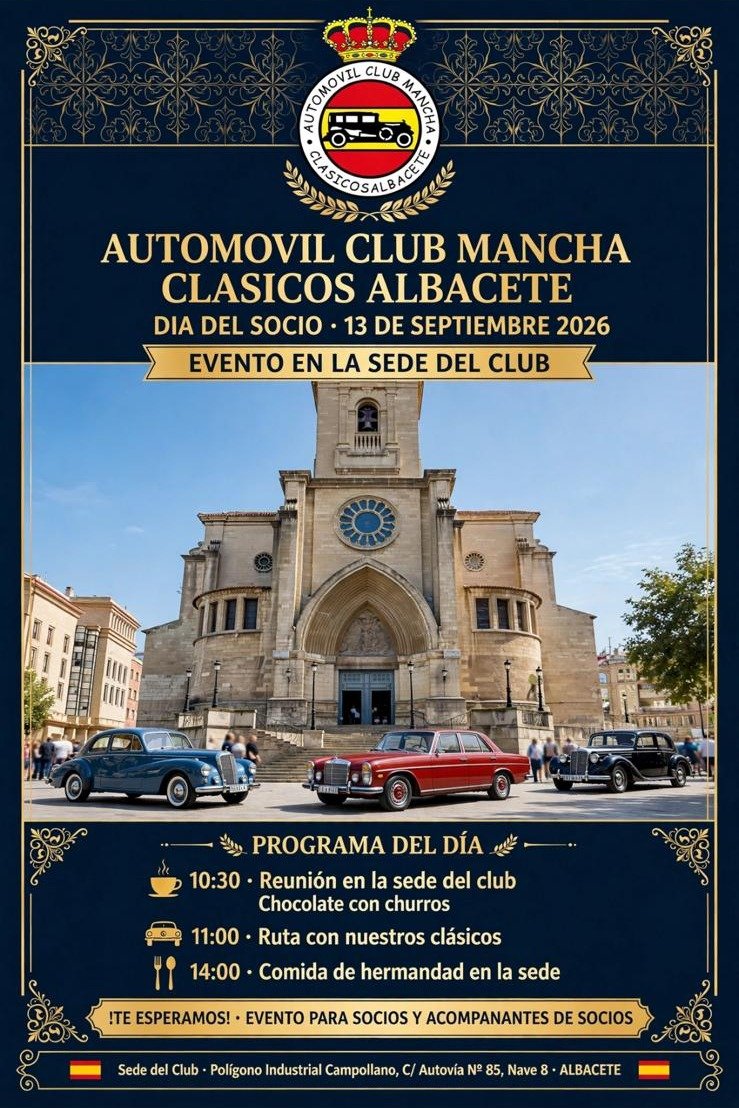 Cartel Día del Socio — 13 de septiembre 2026